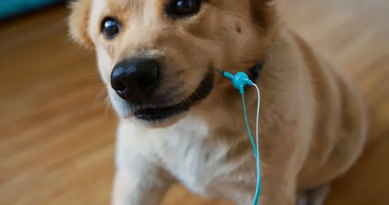 dog ate earbuds 
